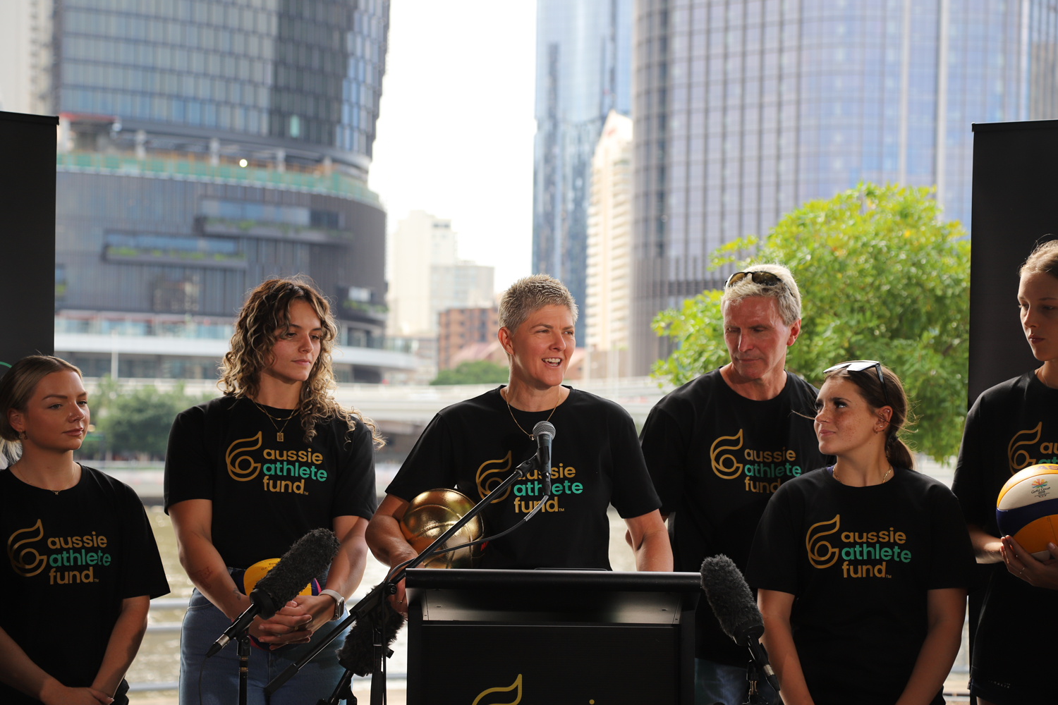 Nat Cook OAM OLY speaking at the Aussie Athlete Fund $1Million Challenge